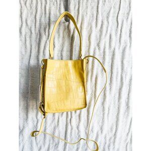 NWT Hammitt Davis Small Sunstruck Yellow Crocco Bag $325